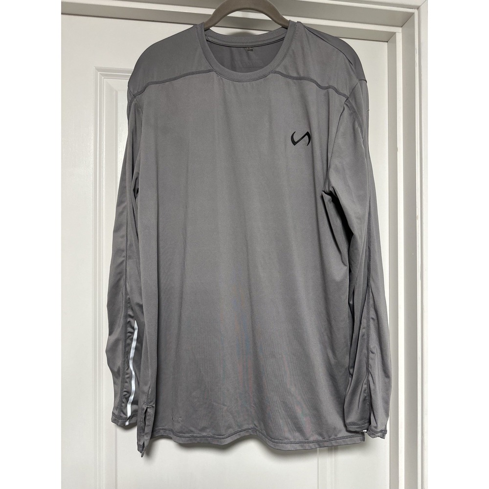 Take Life Further TLF,  Men's Long sleeve Shirt, Gray, Polyester & Elastane, Med